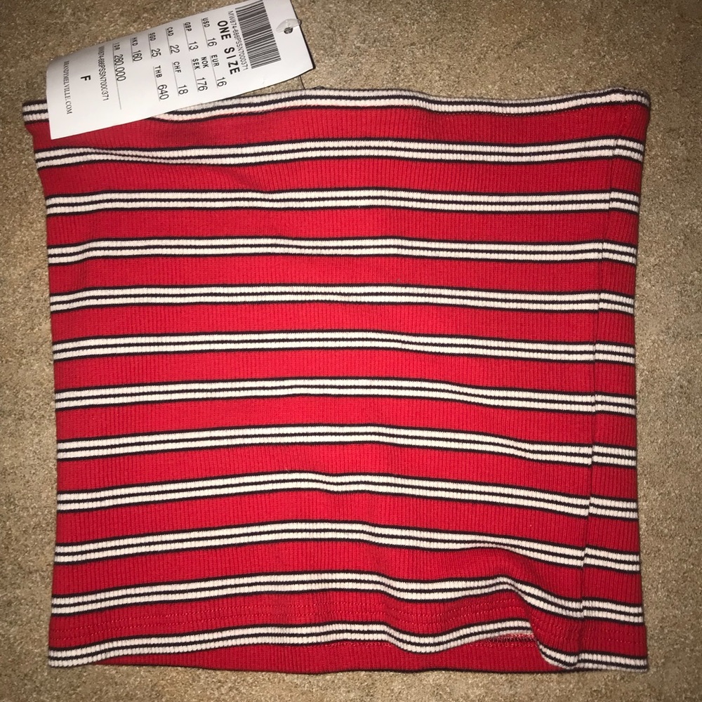 red brandy melville tube top